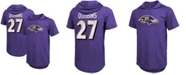 Fanatics Men's J.K. Dobbins Purple Baltimore Ravens Player Name Number Tri-Blend Hoodie T-shirt